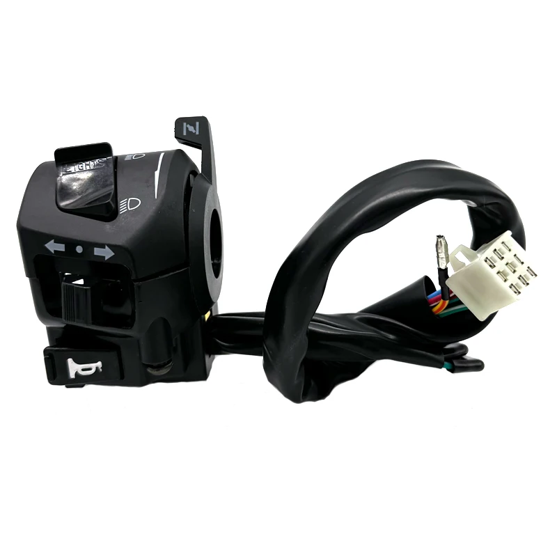 22mm universal motocicleta lidar com barra interruptores com estrangulamento chifre sinal de volta farol partida elétrica guiador controlador interruptor