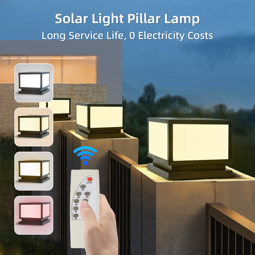 Solar Lampe Outdoor Säule LED Licht Wasserdicht Landschaft Dekor Retro Haus Garten Parkplatz und Korridor Led Solar Lichter Sonnenlicht