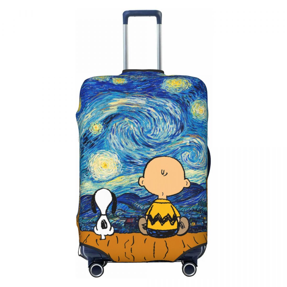 Пользовательский милый мультяшный чехол для багажа Snoopy, эластичные защитные чехлы для дорожного чемодана, подходят для 18-32 дюймов