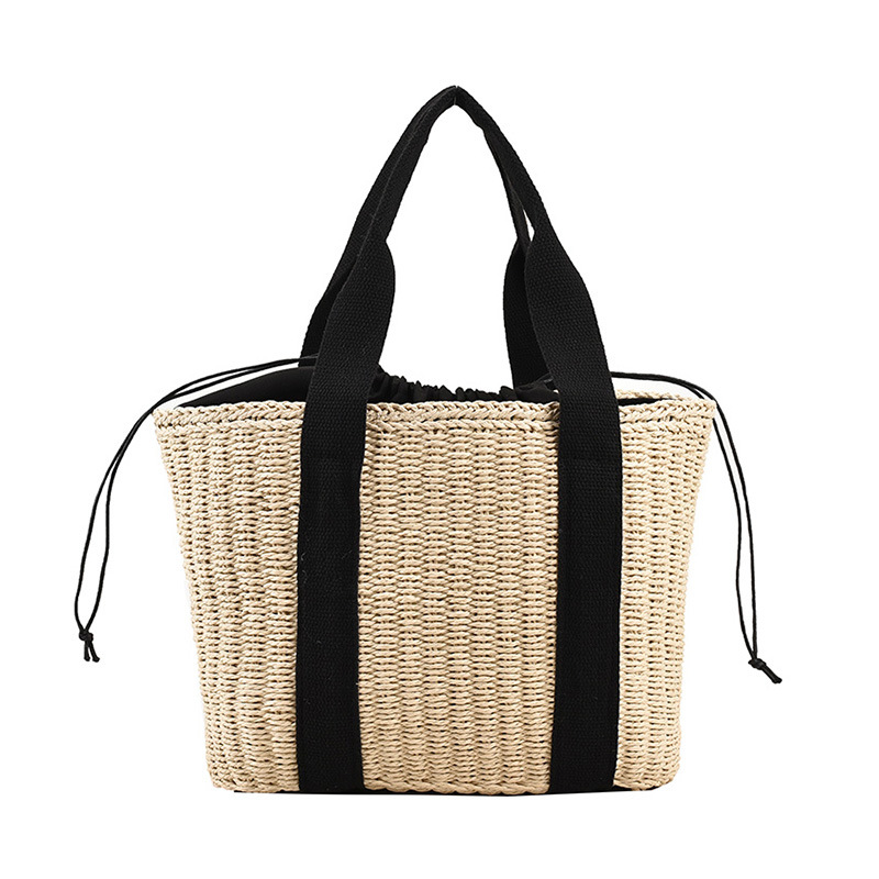 Rattan Woven Bag New Single-Shoulder Messenger Bag Dual-Use Bag Female Straw Travel Bag