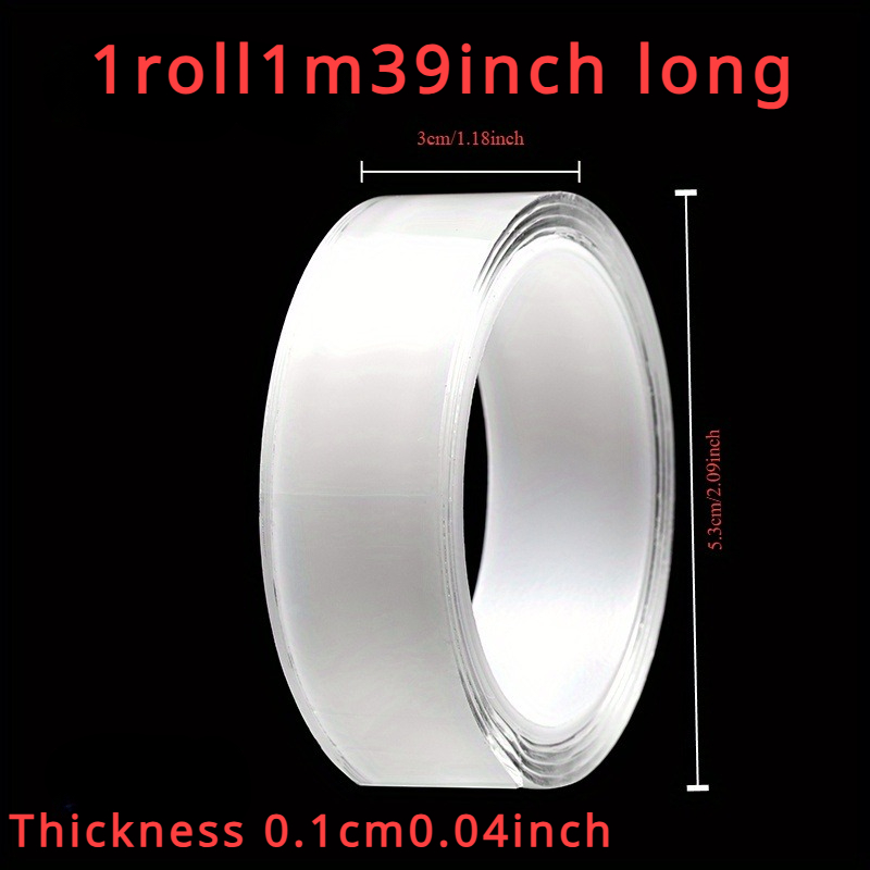 1/2/3/5M Nano Tape Double Sided Tape Transparent Reusable Waterproof Adhesive Tapes Cleanable Kitchen Bathroom Supplies Tapes