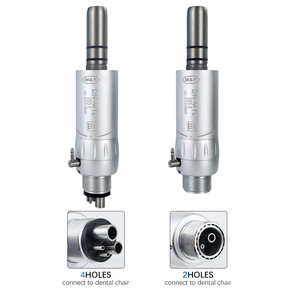 歯科低速ハンドピースキット 203C 2/4 穴エアモーターコントラアングルストレートハンドピース歯科機器ツール