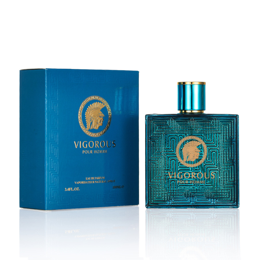 100ML 3.4FL.OZ น้ําหอมผู้ชาย Eros EDP, Fougère Notes โคโลญจ์ผู้ชายวานิลลา, ใบไม้สีเขียว, สเปรย์กลิ่นหอมสดและเผ็ดสําหรับ Man