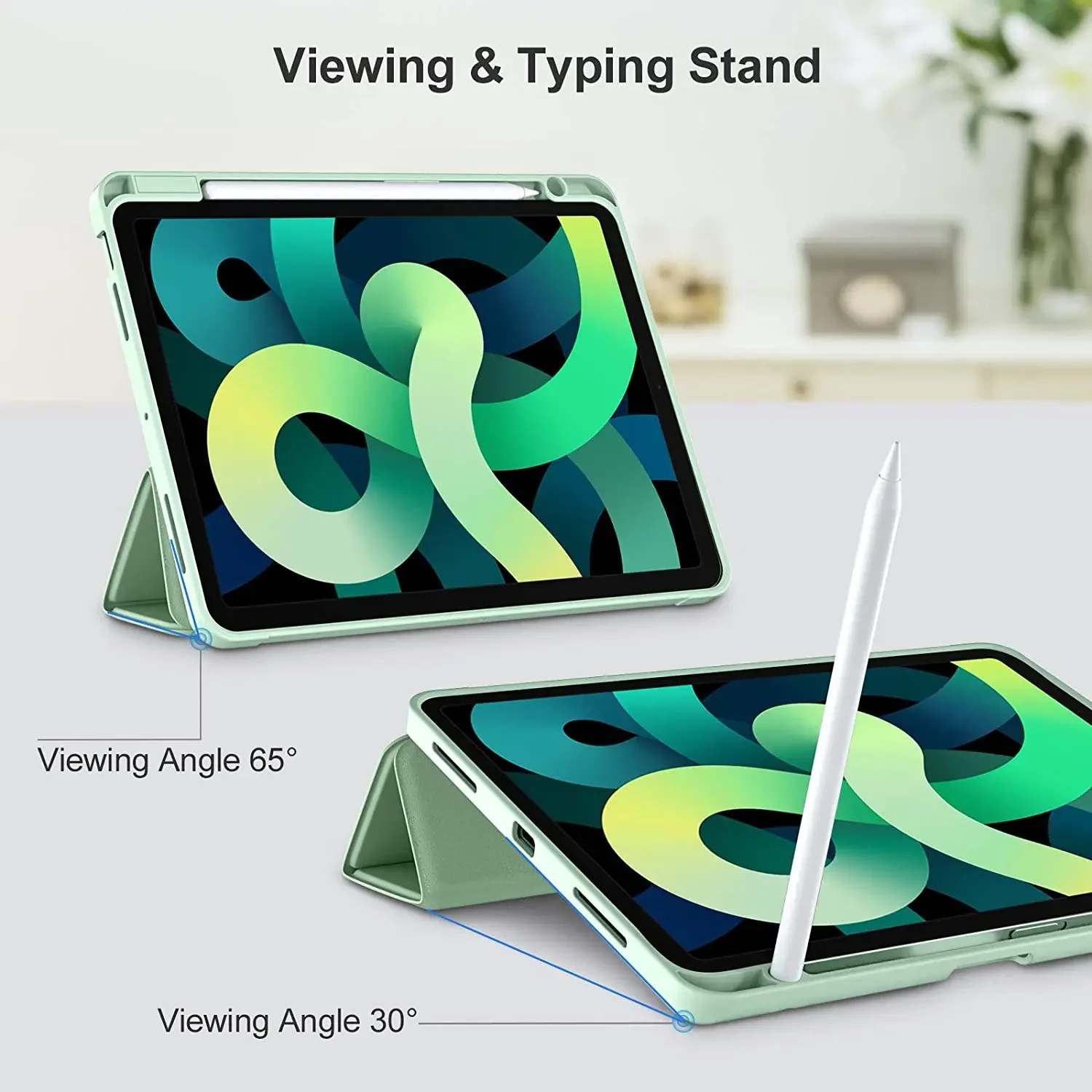Para 2024 iPad Air 11 "4th 5th 10,9 funda 2022 funda con soporte de silicona para iPad Pro 11 2021 decima generación funda con soporte para lápiz