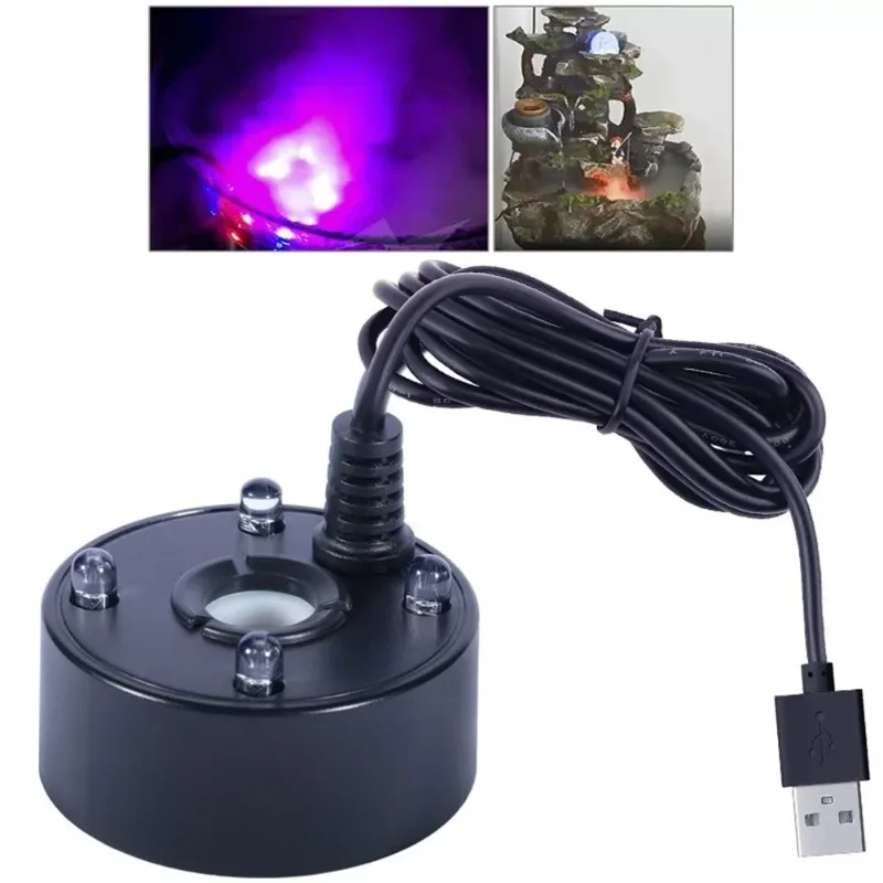 5v ventilador usb fabricante de névoa com led para ar condicionado decoração para casa máquina nebulizadora água luzes coloridas spray paisagem