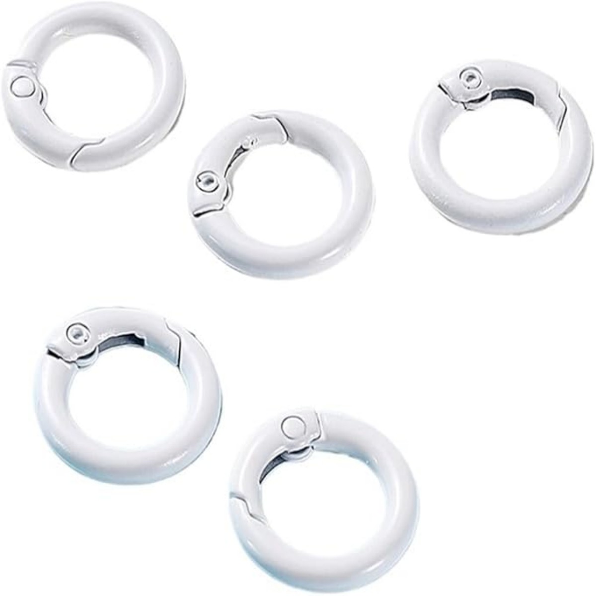 5Pcs/Lot 21 Colors Metal O Ring Spring Clasp Openable Round Carabiner Keychain Clips Hook Dog Chain DIY Jewelry Buckle Connector