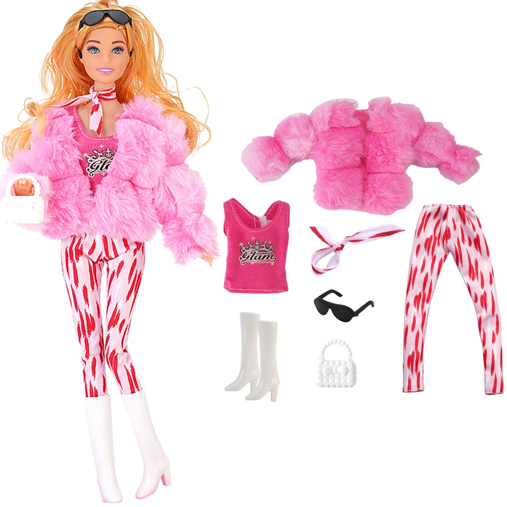 11,5 Zoll Puppe Rosa Kleidung Set Für 1/6 Puppe Kleidung Puppe Zubehör Mode Mantel Hosen Für 11,8 Zoll Puppe Kleid JJ