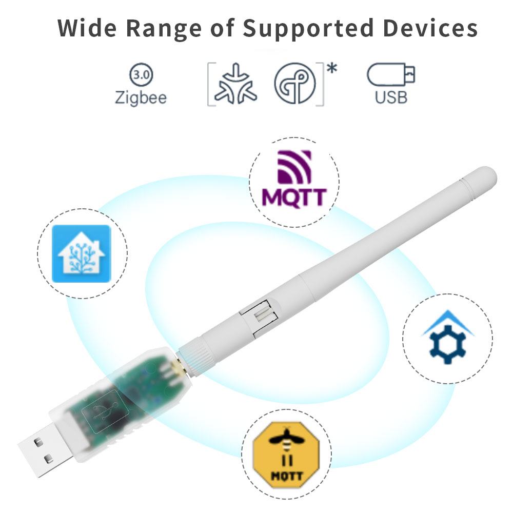 SMLIGHT SLZB-07 Zigbee 3.0 para adaptador USB menor rosca/módulo funciona com Zigbee2MQTT, assistente doméstico, ZHA
