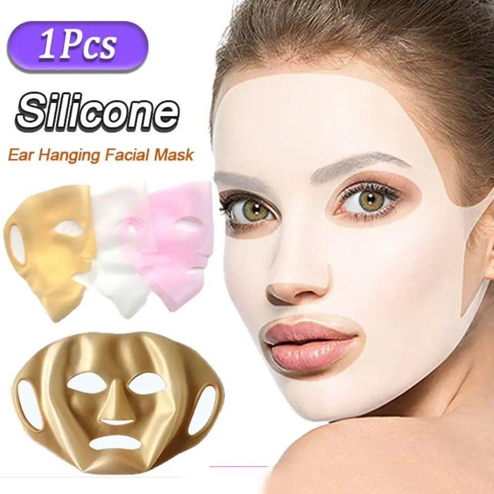 Masker Wajah silikon 3D baru penutup masker lembar pemegang perjalanan dapat digunakan kembali masker wajah mencegah penguapan perawatan kulit kecantikan masker wajah
