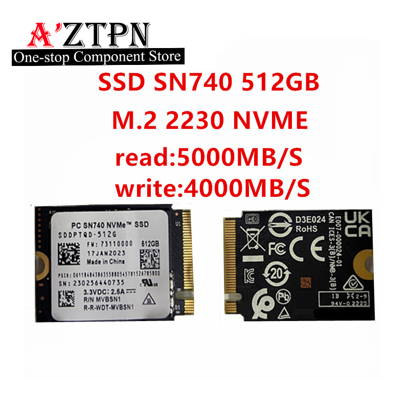 Originale PER WD SSD SN740 2T 1T 512G 256G M.2 2230 NVME SSD console di gioco Unità a stato solido