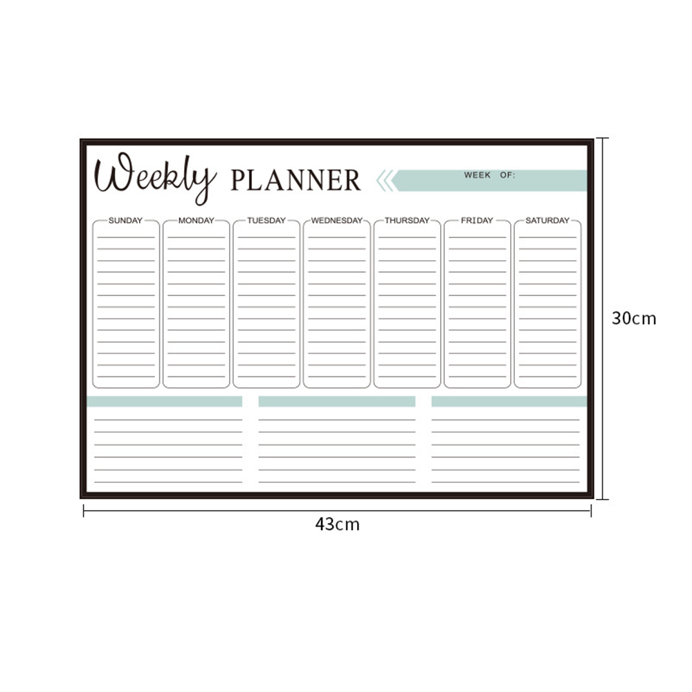 Erasable Fridge Calendar Magnet Whiteboard Monthly Weekly Planner