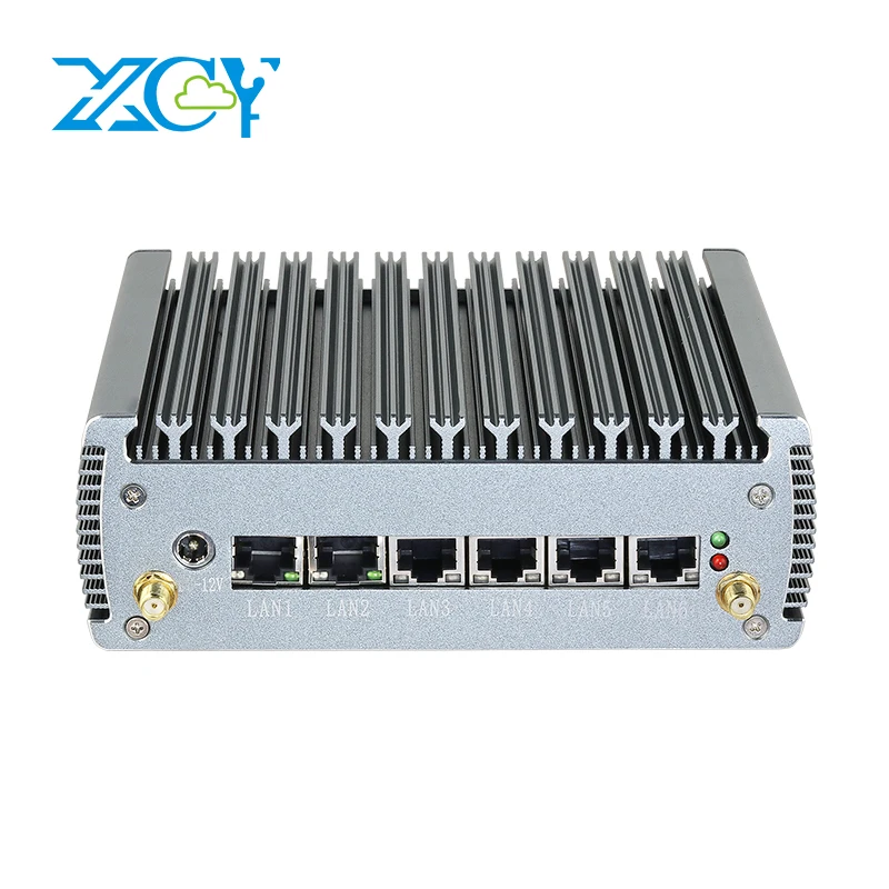 Mini PC industrial sin ventilador Intel i7-1165G7 N100 6x 2,5G Ethernet 4x USB COM-RS232 HDMI Mini-PCIe compatible con Windows Linux OpenWrt