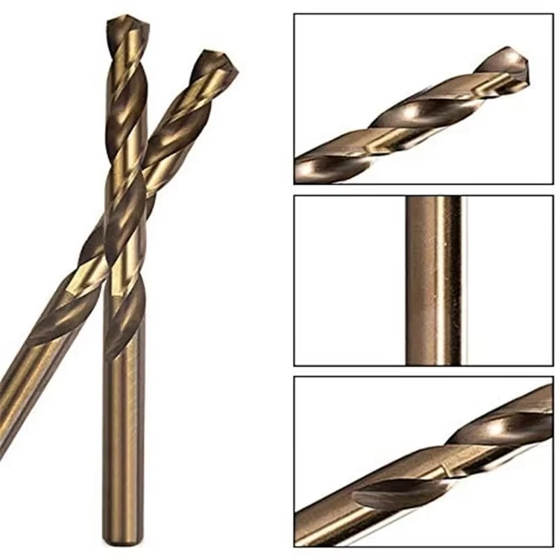Juego de brocas helicoidales recubiertas de cobalto HSS M35, núcleo para cortador de agujeros de Metal y madera, perforación de Metal y madera de acero inoxidable