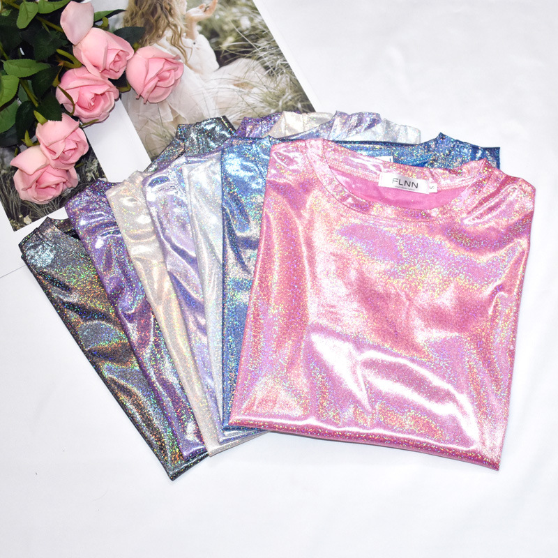 Футболка женская блестящая