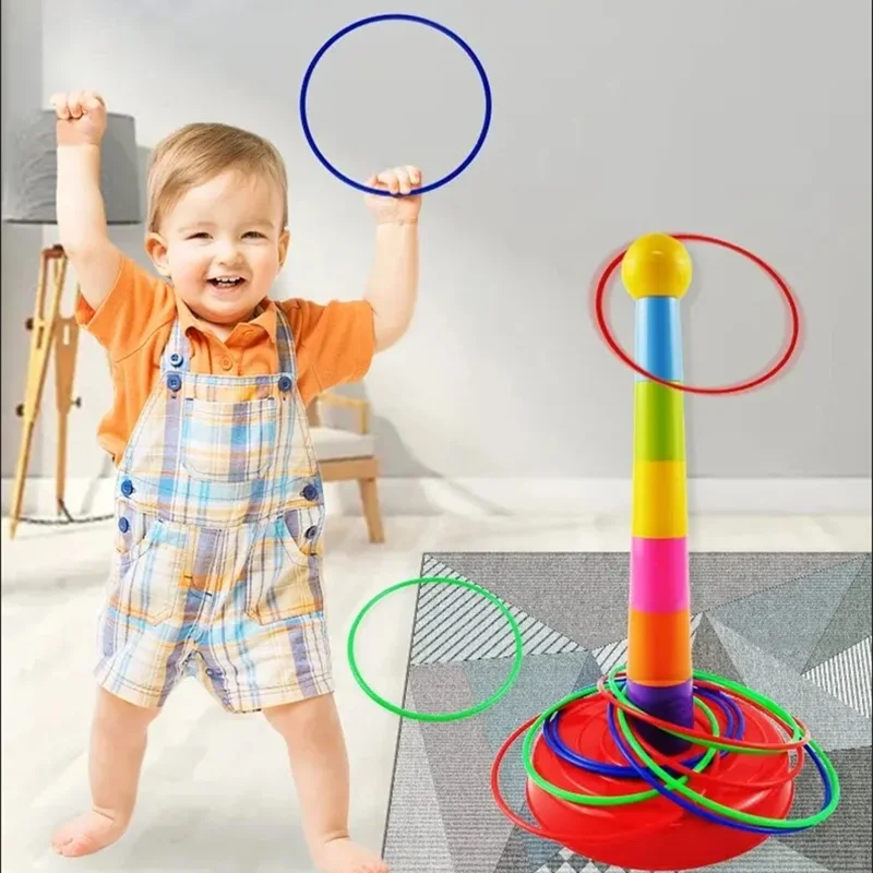 Kinder Outdoor-Spaß & Spielzeug Sport Kreis Ferrule gestapelte Schichten Spiel Eltern-Kind-interaktives Ferrule-Wurfspiel Kinder