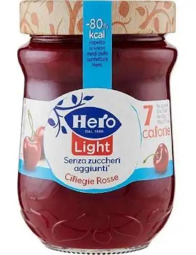 Kirsch marmelade Ciliegie Rosse Licht 280g-Held