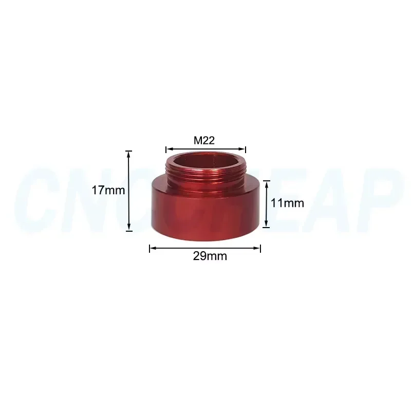 CO2 Laser Lens Tube Outer Diameter 25mm 24mm 22mm 21mm for Lens Dia.20mm FL 50.8/63.5/101mm Air Nozzle Output Laser Machine