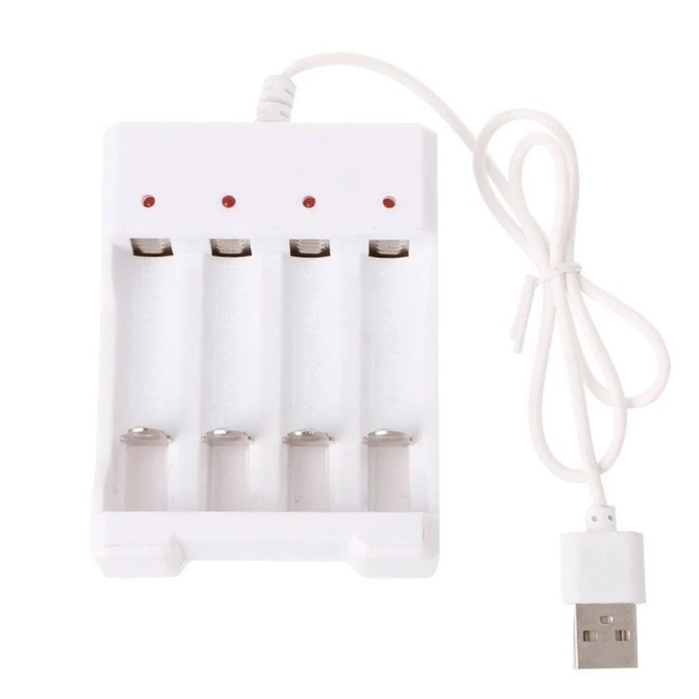 Mới Cao Cấp Khe Cắm USB 3/4 Sạc Nhanh Sạc Bảo Vệ Ngắn Mạch AAA Và Pin Sạc AA Ga
