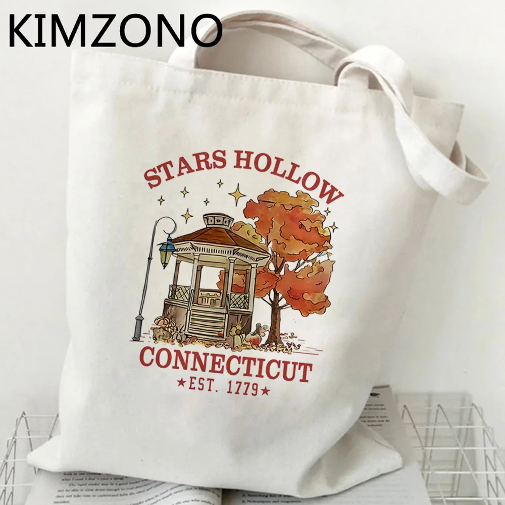 Bolsa de compras Gilmore para niñas, bolsa de compras de lona reutilizable de algodón, bolsa de compras, bolsa de compra, bolsa de red ecológica