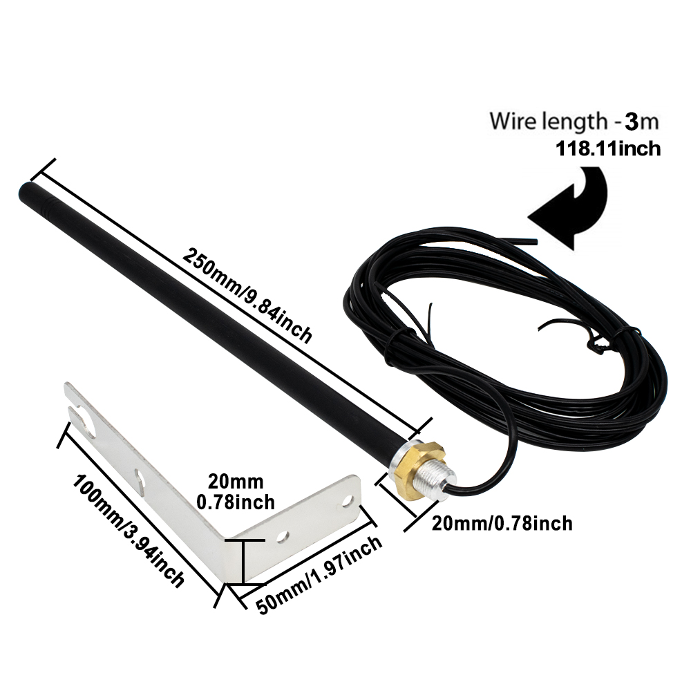Para puerta de electrodomésticos, antena externa para puerta de garaje. para antena de señal de 433 MHz con control remoto de garaje de 433,92 MHZ