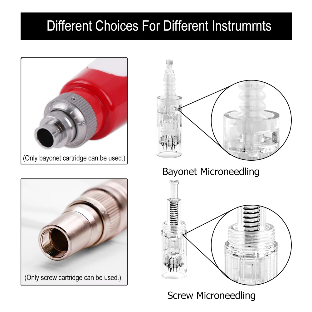 5/10 Stück Dr.imp Pen Nano-Patrone Microneedle Tips Bajonett/Schraube Mikronadeln Derma Pen Microneedling Dermapen Microneedling