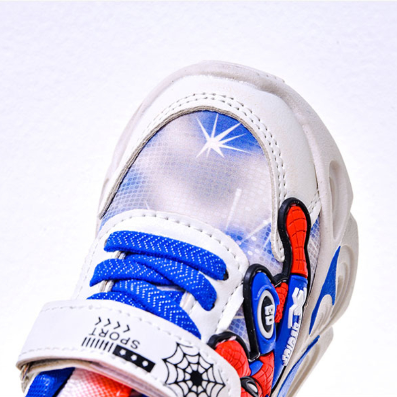 Disney mode Spiderman bébé garçons baskets printemps/automne chaussures pour enfants éclairé Sneaker à la mode enfants garçon chaussures de ville