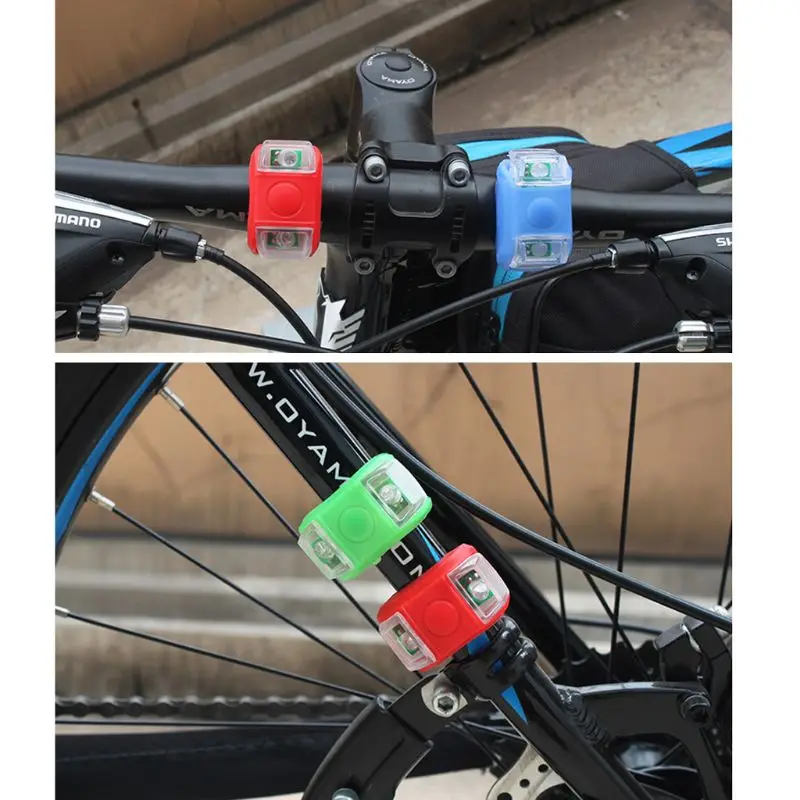 Lámpara LED silicona impermeable para cochecito bebé, luz 2 piezas con recordatorio para exteriores