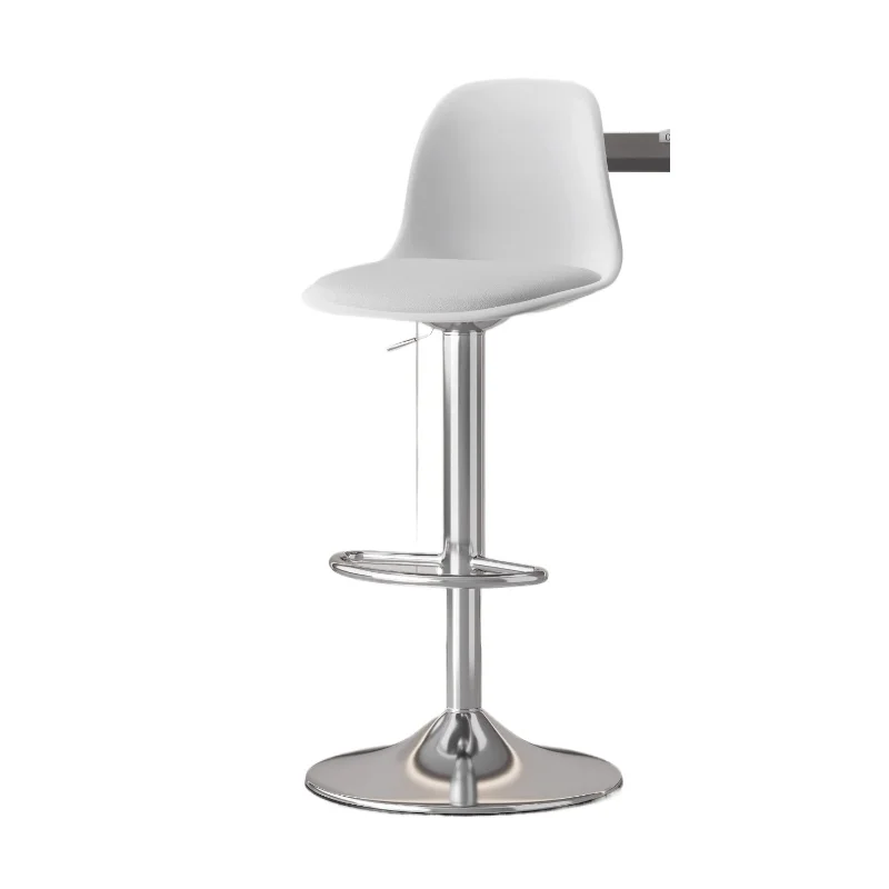 Taburetes de Bar grises minimalistas únicos, taburetes de Bar de cocina italianos ajustables giratorios, muebles resistentes de diseño Sgabello Cucina Alto