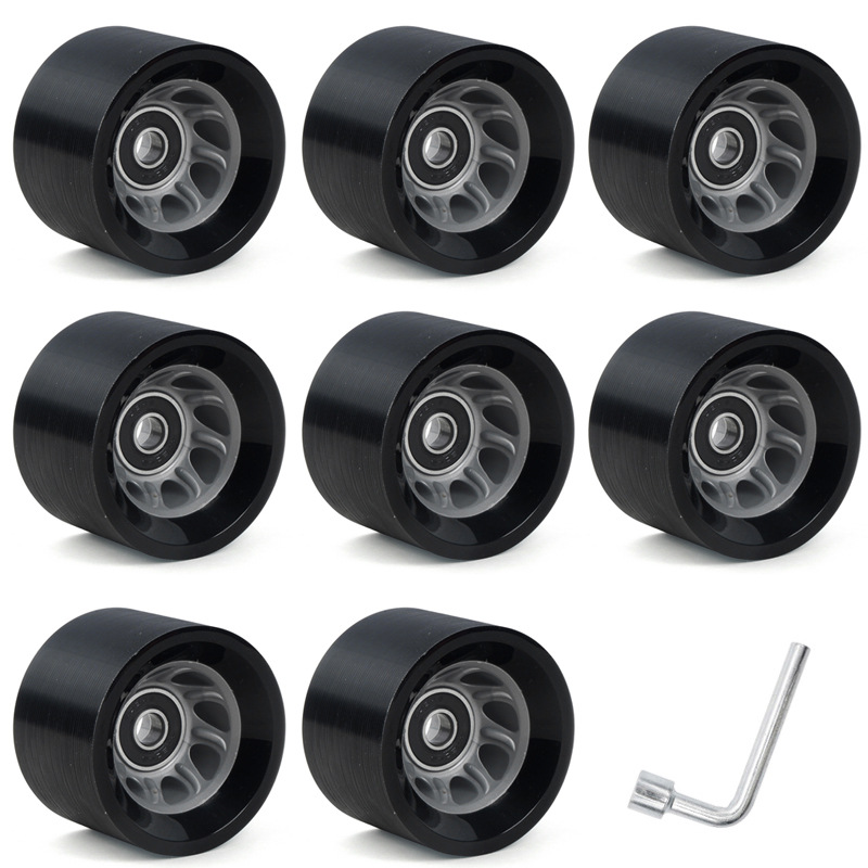 60*40mm Double Row Roller Skates Accessories Speed Skates Wheels 95A Car Line Wheel Four Wheels Skateboard PU Wheels Black Blue