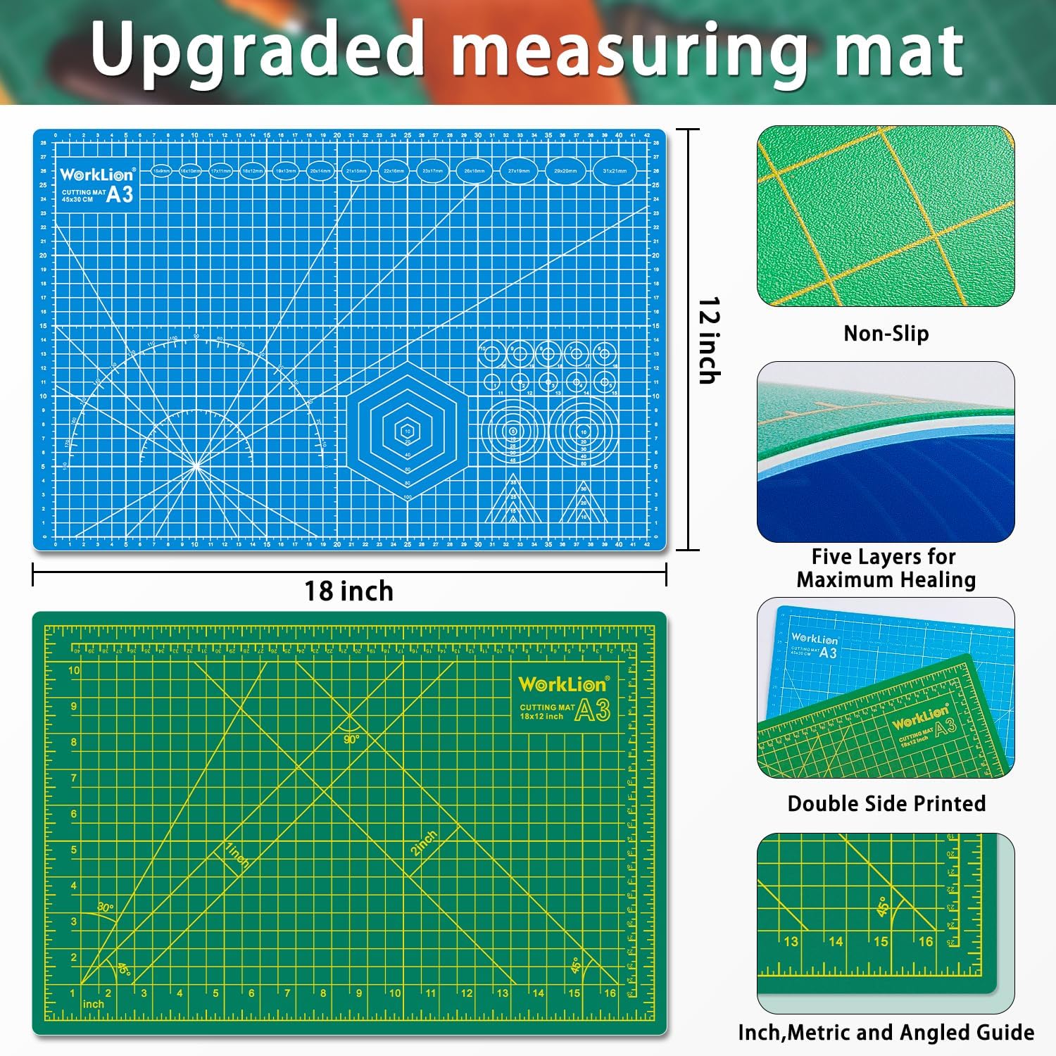 PVC Cutting Mat Single Side A3/A4/A5 for Workbench Patchwork Sewing DIY Knife Engraving Leather Manual Craft Pad