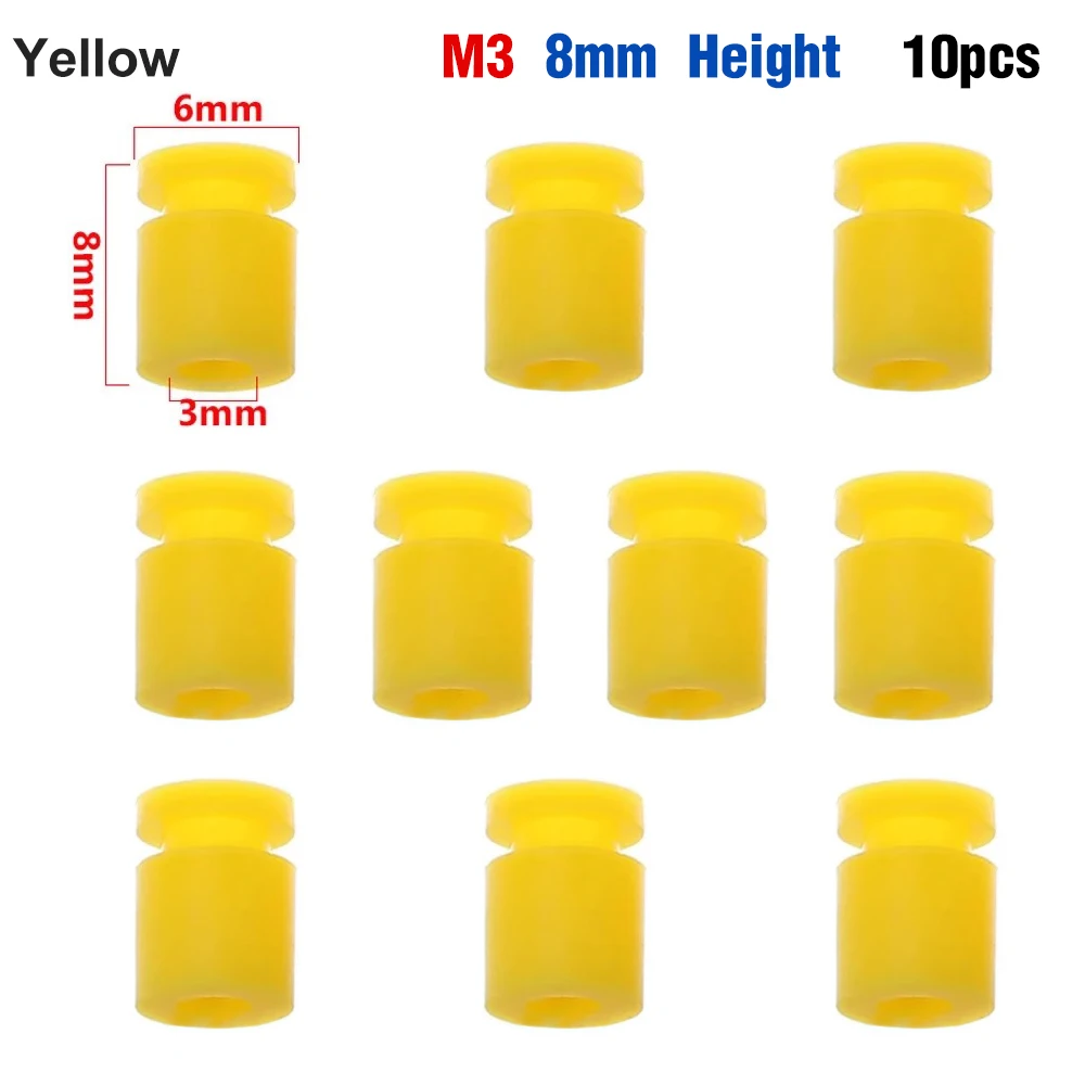 10pcs M2/M3 RC Rubber Shock Absorber Balls for F3 F4 F7 Flight Controller FPV Quadcopter Anti Vibration Soft Mount Ball