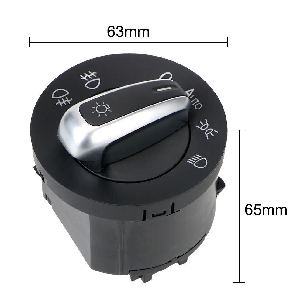 ゴルフジェッタ MK5 MK6 GTI パサート B6 B7 CC トゥーランティグアンヘッドライトスイッチランプスイッチフォグヘッドライトノブ