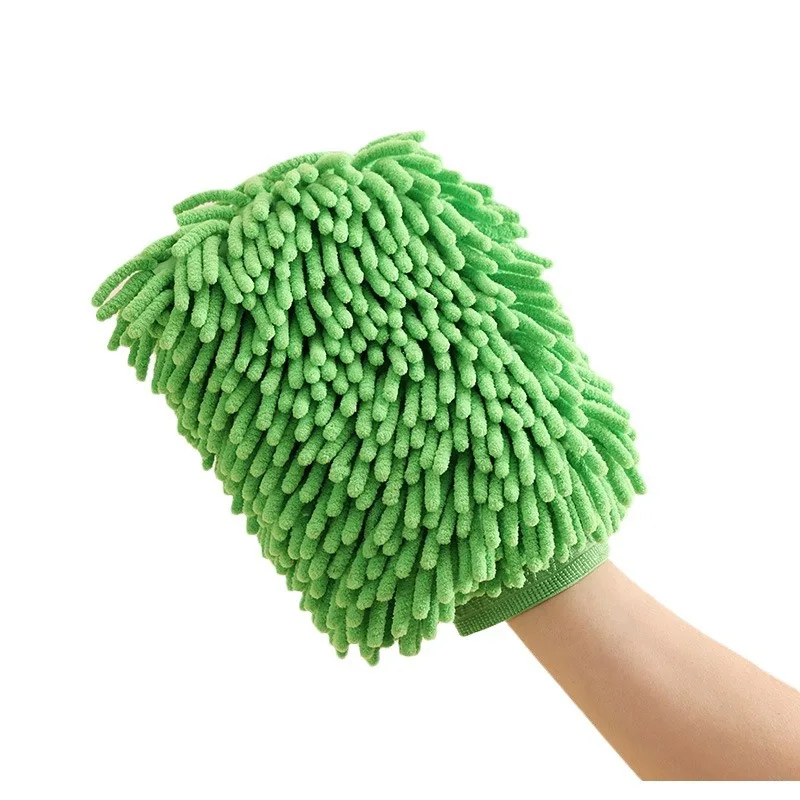 Microfiber Car Wash Dubbelzijdige Chenille Autohandschoenen Ultraabsorberende wassing Super dikke dichtheid Spons Kras Autoreiniging