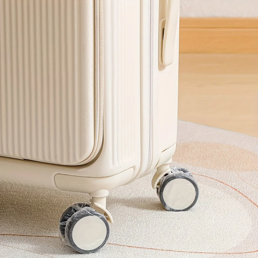 50/100pcs Luggage Wheel Covers - Dustproof Suitcase Protectors Wheel, Disposable Travel Accessories for Trolley Cases