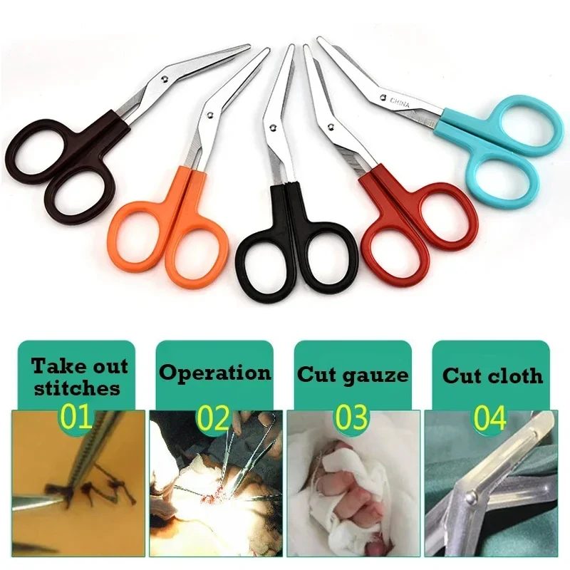 Tijeras de gasa multifunción para codo, Mini cizalla de acero inoxidable para el cuidado del hogar, tijera para vendaje, accesorios para botiquín de primeros auxilios, 1 ud.