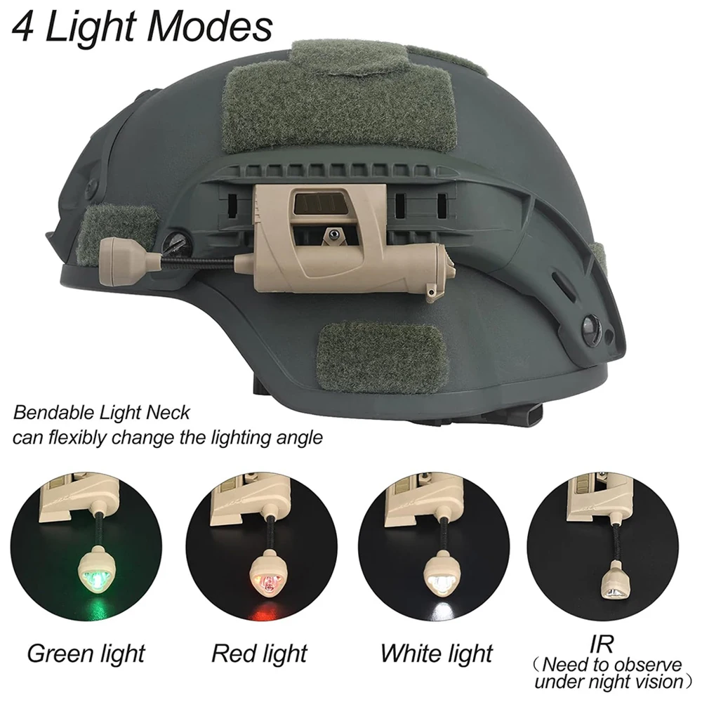 Charge Mpls three-speed light color tactical helmet light outdoor camping map lighting helmet decorative accessories