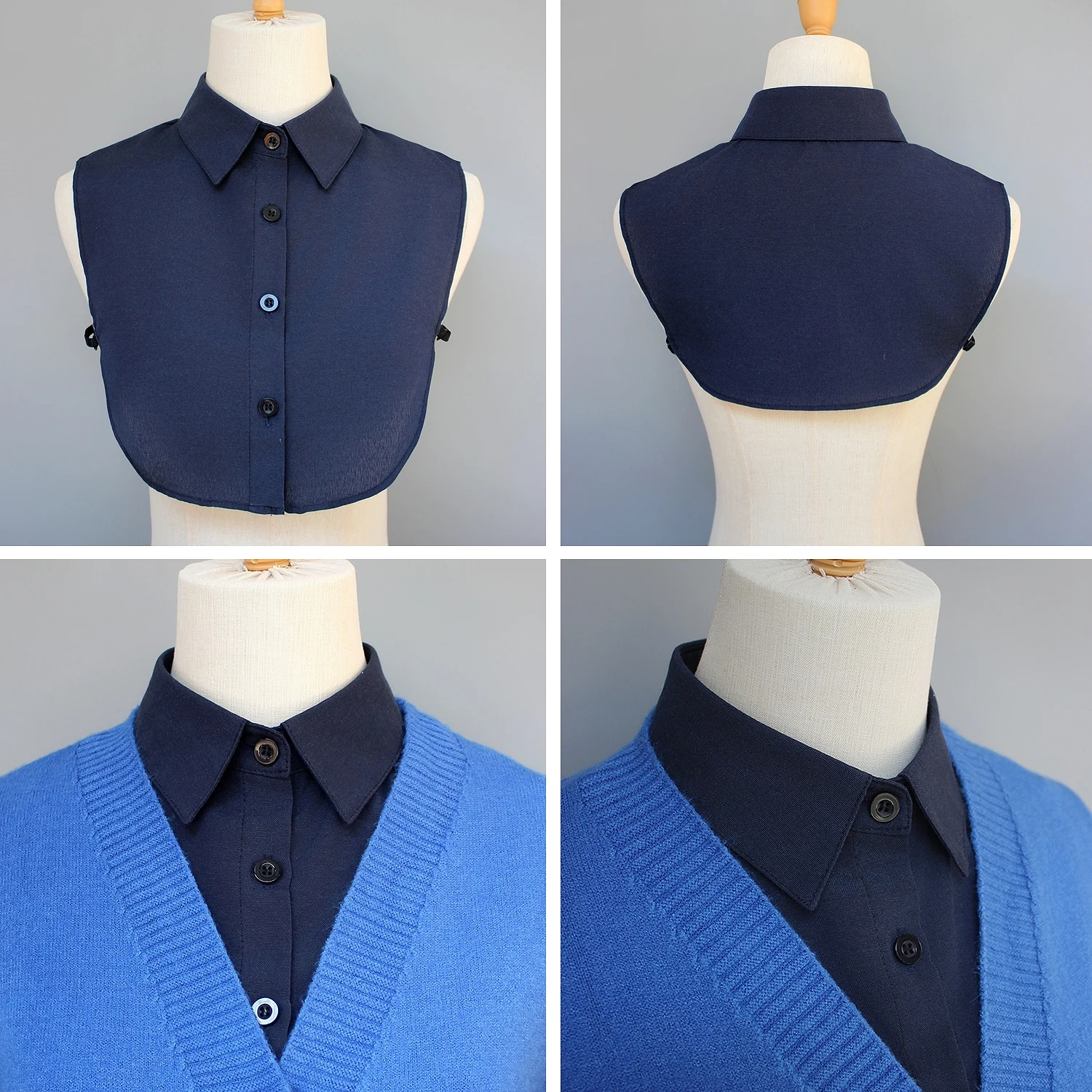 Eén blend valse kraag van Oxford-stof, comfortabel en ademend, praktisch, veelzijdig voor dames, verkrijgbaar in m