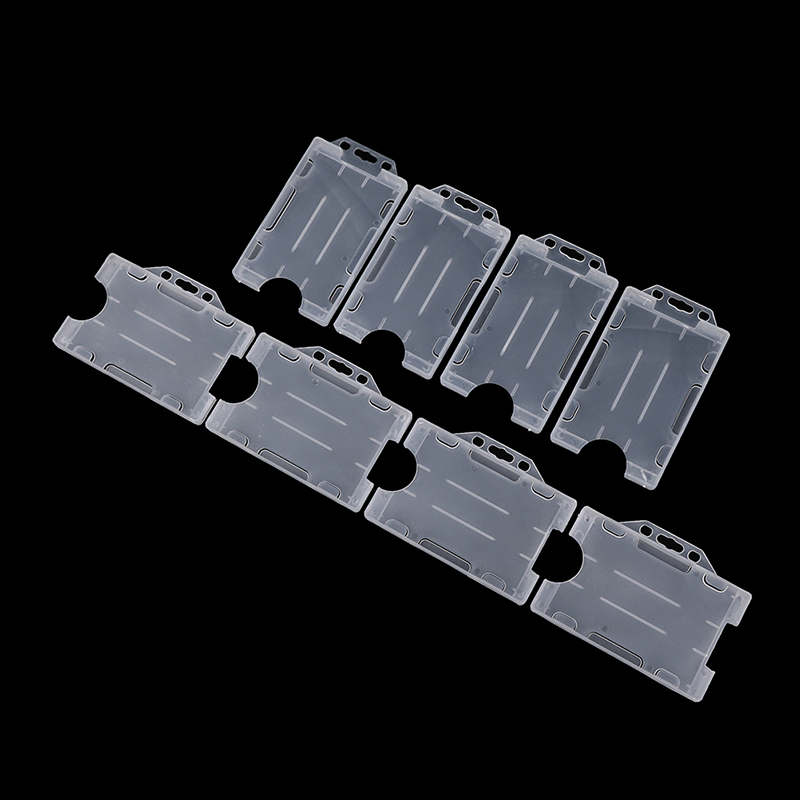 4 Uds. Funda de plástico duro multiusos Unisex de doble cara para tarjetas de identificación, funda, suministros de oficina