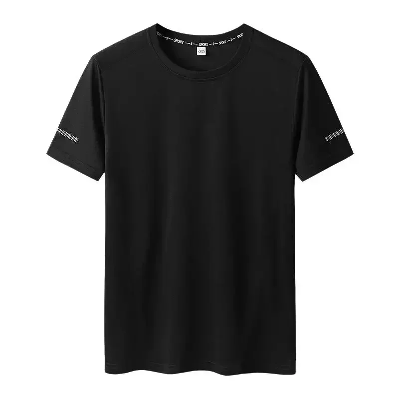 3 個夏のスポーツ Tシャツ男性プラスサイズ 6XL/7XL クイックドライ Tシャツ特大ラウンドネック半袖フィットネスランニング Tシャツ