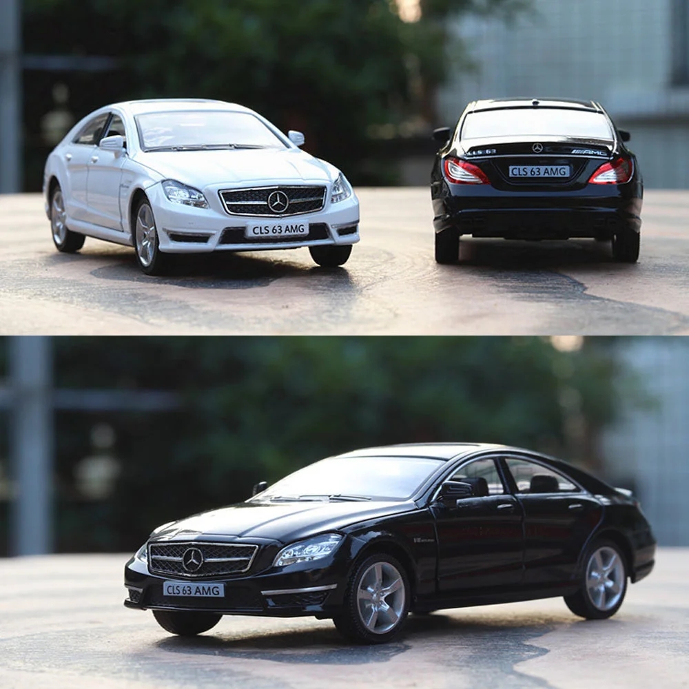 1/36 escala benz cls modelo carro brinquedos liga fundida com puxar para trás pneus de borracha modelos de veículos para meninos crianças presentes coleções