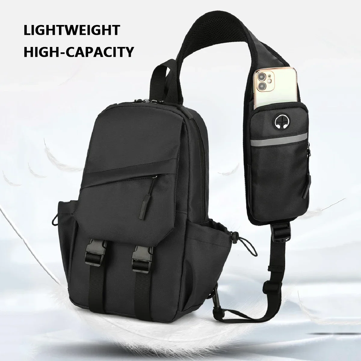 Fashion shoulder bag, women's suspender chest backpack, slanted body, multi-color new couple's casual nylon bag