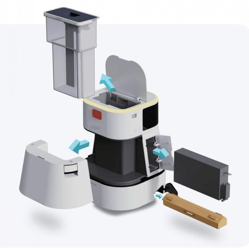 Robot de limpieza automático, robot inteligente industrial, fregona inteligente AI, robot de máquina barredora