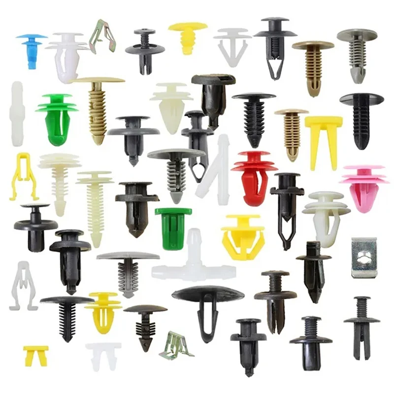 50/100 Uds. De sujetadores mixtos para parachoques de coche, Clips de retenedor, remache, Panel de puerta, revestimiento de guardabarros, ajuste Universal para todos los coches