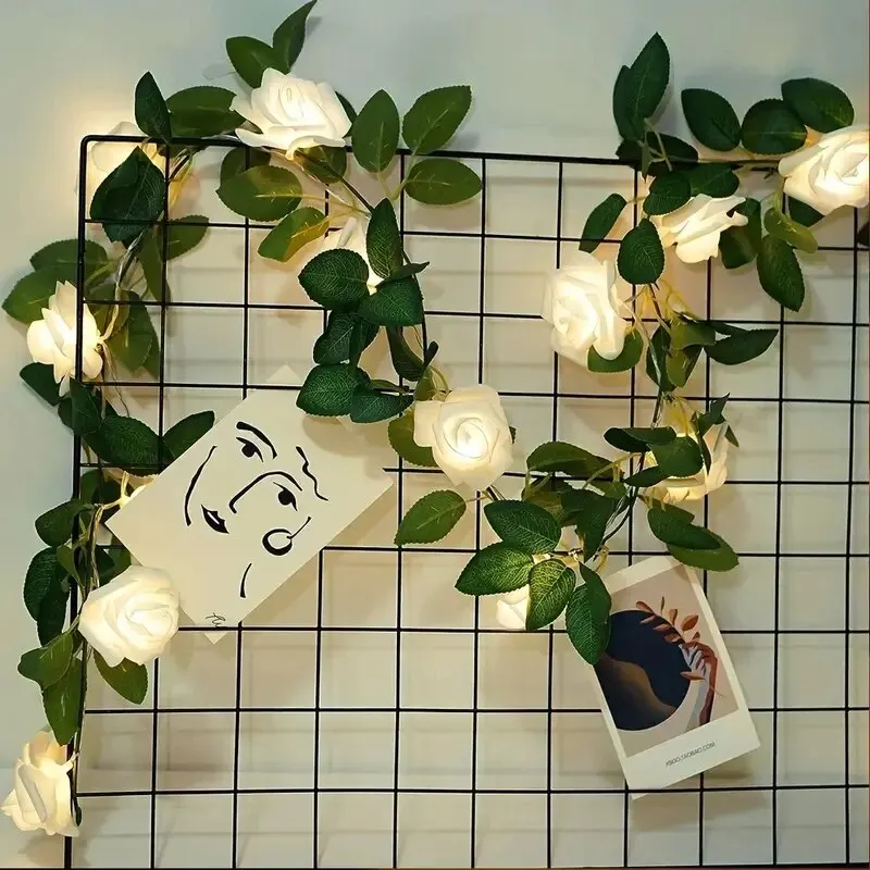 ไฟราวดอกกุหลาบ LED 10ดวง1ชิ้น, lampu tidur ดอกกุหลาบใช้พลังงานจากแบตเตอรี่สำหรับงานแต่งงานวันวาเลนไทน์
