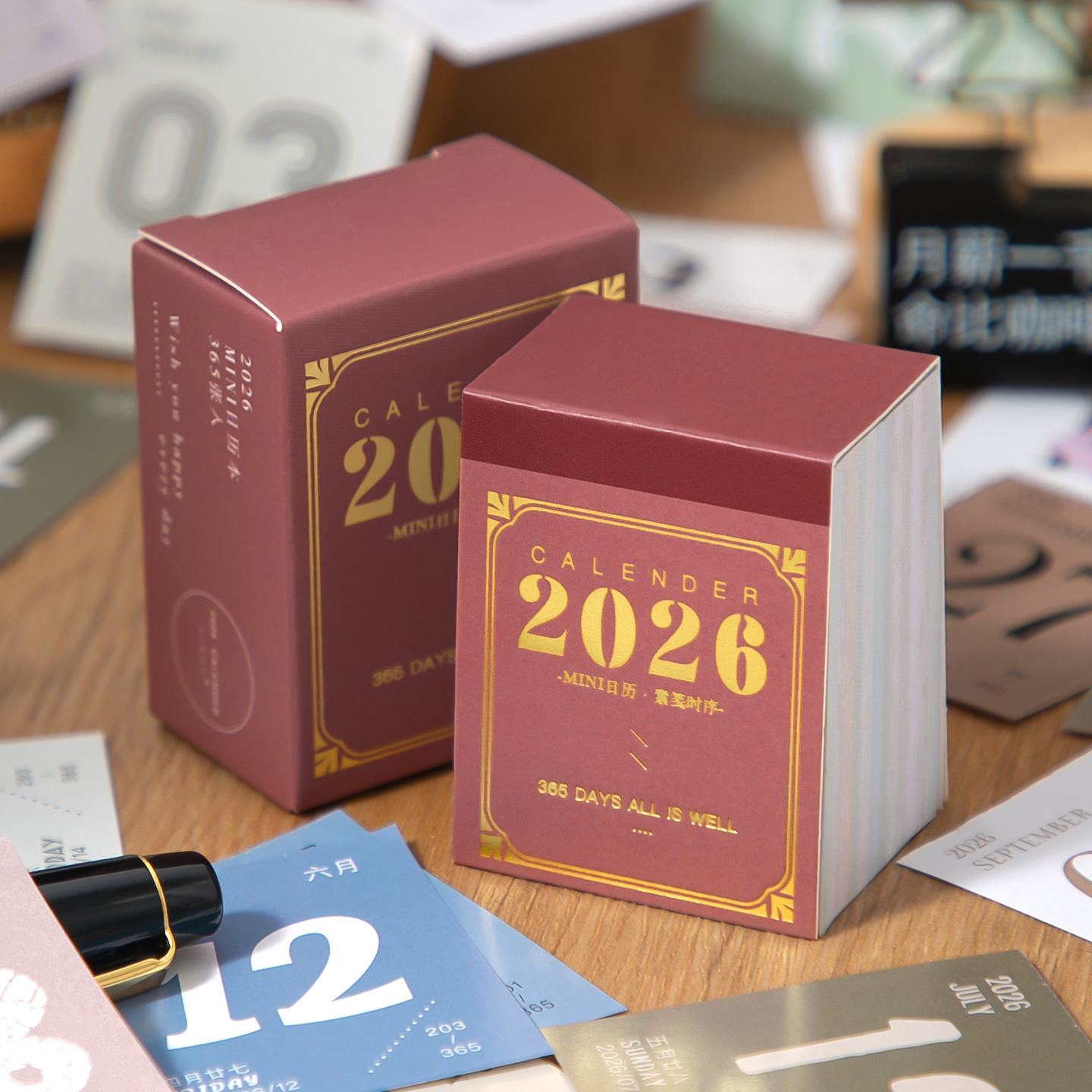 Journal GO Mini 365-Tage-Kalender 2026-Planer, jährlicher Agenda-Organizer mit Notizen für den täglichen Zeitplan zu Hause, im Büro, in der Schule