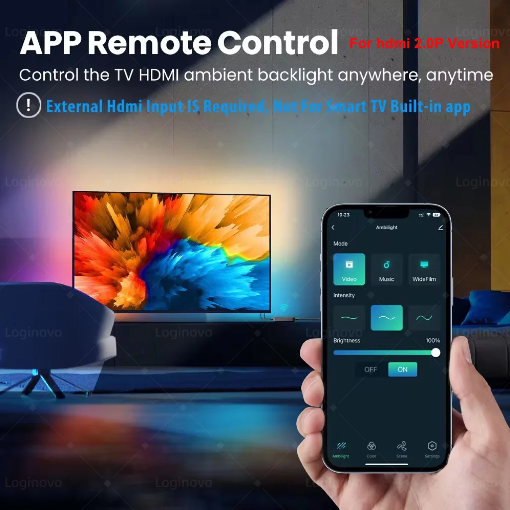 Smart TV Umgebungslicht HDMI Sync Box Led Streifen Licht PC Led-hintergrundbeleuchtung Für Alexa, Google, PS5, TVs Box