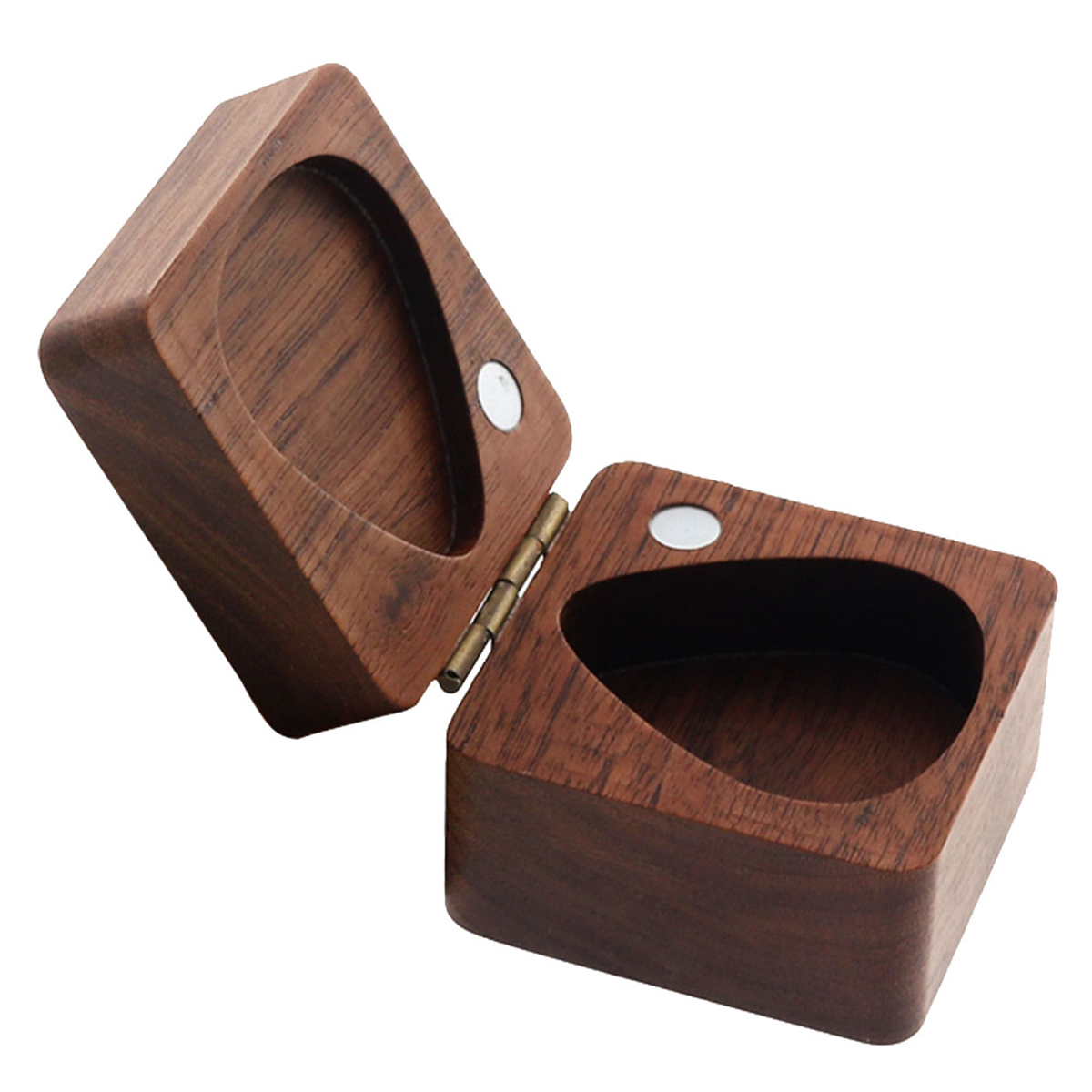 BABQ Guitar Pick Box Walnut Guitar Pick Storage Case Holder Organizer for Bass Ukulele Musical Instrument Akcesoria Prezenty