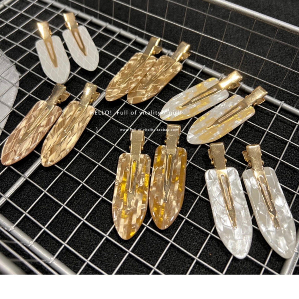 เกาหลีกรดอะซิติกไม่มีรอยต่อ hairpin ด้านข้าง Bangs ผมหัก One Word ไม่มีรอยต่อ hairpin แต่งหน้าคลิปอุปกรณ์เสริมผม Headwear หญิง