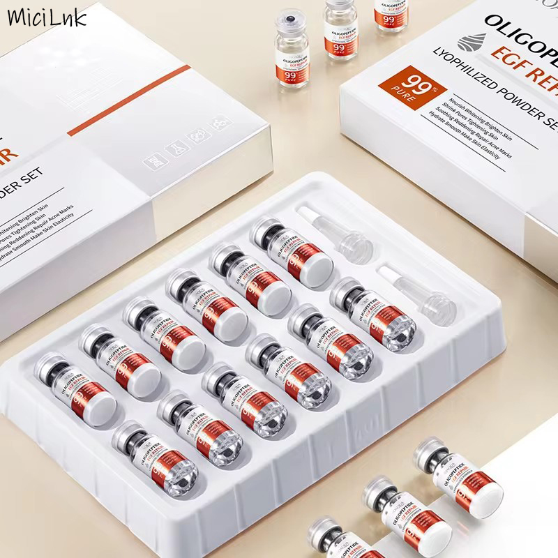 Дрожжевая лиофилизированная сироватка для лица с микронидлингом, набор для ухода за кожей, сужающая поры, увлажняющая, осветляющая, антивозрастная эссенция пептидов