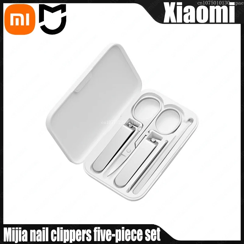 XIAOMI MIJIA coupe-ongles obliques cinq pièces ciseaux de beauté cuillère d'oreille cuillère d'oreille pied meulage pédicure coupe-ongles